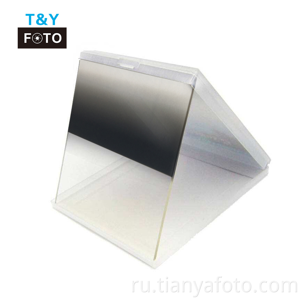 Witianya 100 мм * 150 мм 4-ступенчатый квадратный обратный градуированный серый градиентный серый фильтр для объектива ND16 для цифровой камеры